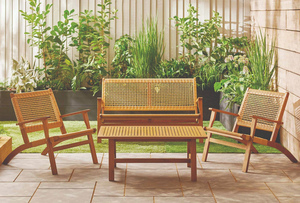 Juego de Sofás de Mimbre de Madera de Acacia de Lujo, Resistente a la Intemperie, para Exteriores, Jardines, Balcones y Hoteles, Fabricante de Vietnam - Product Image 6