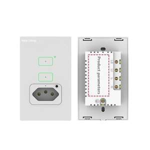 Brazilian standard wall <b>switch</b> graffiti WiFi smart socket wall socket voice control metering <b>remote</b>, with Brazilian smart socket - Product Image 1