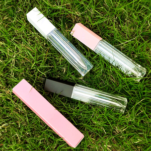3ml 5ml 7ml 8ml 10ml, tubes de brillant à lèvres carrés en plastique or rose pour cosmétiques, emballage avec baguettes en stock - Product Image 5