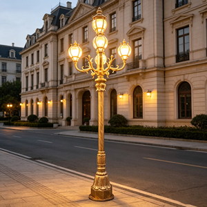 Luces de Jardín Esféricas Retro Europeas con Puntas, IP65 Impermeables, LED de Aluminio, 85-265V, Luces de Calle para Exteriores - Product Image 2