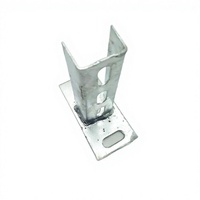 Plaque de connexion en acier en forme de C de marque ZF pour accessoires, support photovoltaïque solaire, colonne fixe, équerre diagonale, pied de bœuf, galvanisé à chaud