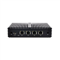 Qotom de baja potencia Quad Core J1900 CPU 4 LAN X86 Barebone Ubuntu PfSense CentOS Fanless Firewall Mini PC