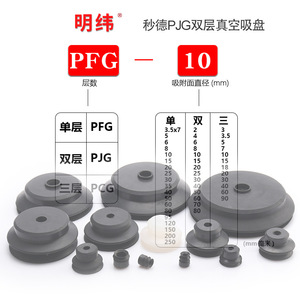 Accessoires de buse à aspiration en silicone double couche Myo-Deok, aspirateur robotique puissant, composants pneumatiques PJG, robots collaboratifs - Product Image 1