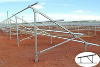 Système de montage solaire au sol Support de panneau solaire en acier C Structure de montage PV