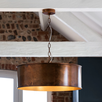 Suspension classique en métal au design vintage avec base rouillée, couloir, salle à manger et abat-jour décoratifs pour hôtel, style cristal