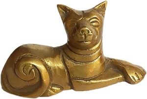 รูปปั้นแมวทองเหลืองสุดน่ารักสำหรับคนรักสัตว์และของตกแต่งบ้าน - Product Image 3