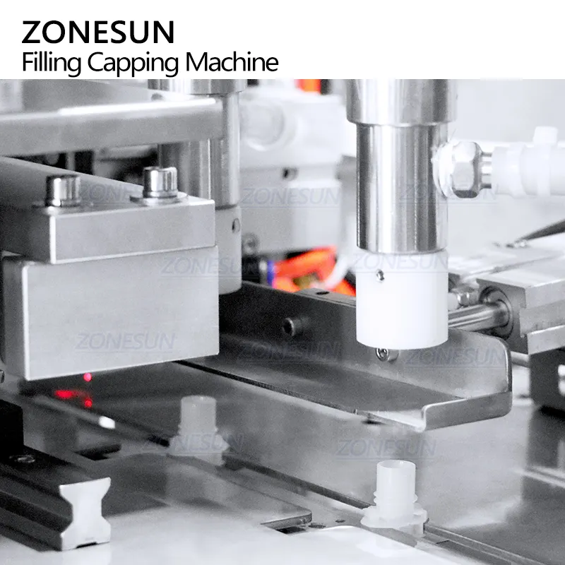 ZONESUN ZS-ASP2 tappatrice per riempimento liquido liquido per bevande con pompa a pistone per Yogurt con beccuccio automatico per succo