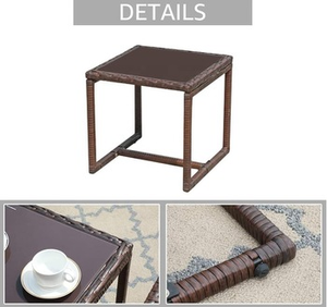 Amerikan tarzı Modern tüm hava L şekilli bahçe mobilya seti Rattan köşe koltuk takımı - Product Image 4