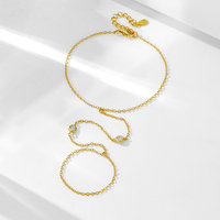 Mlluki Joyería al por Mayor, Pulseras de Plata de Ley 925, Chapadas en Oro de 14K, con Circonita Cúbica, Diseño Geométrico Circular