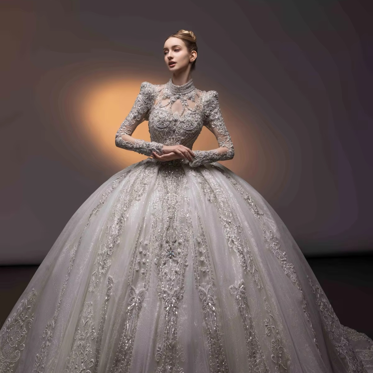 Modest Dress Ziad Nakad Prix Robe Muslim Wedding Gowns Dubai