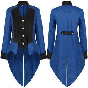 2023 hombres Medieval victoriano traje esmoquin caballeros Tailcoat gótico Steampunk gabardina Vintage traje abrigo para hombres - Product Image 5