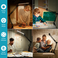 Lampe de bureau LED électrique moderne en aluminium pour la maison, le bureau, le dortoir, l'étude, la lecture, l'architecte, à clipser pour le dessin technique