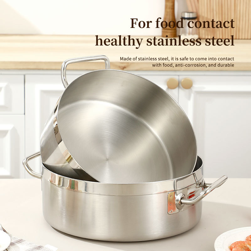 Durable Stainless Steel Kitchenware with Modern Design, Multifunctional Hotpot and Soup Pot, Food-grade Cooking Utensils · image 4
