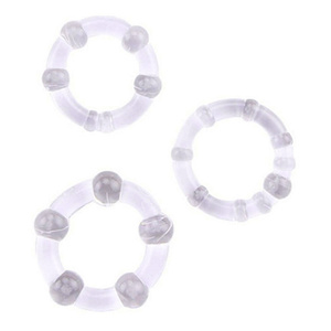 Muestras y Envío Gratuito Juguetes Sexuales Anillo para Pene de Silicona con Cuentas para Retrasar la Eyaculación para Hombres - Product Image 5