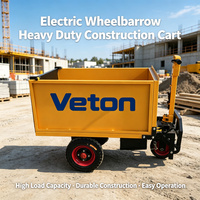 Chariot à roues électrique, mini-dumper à batterie, chariot à benne auto-déchargeante, haute capacité de charge pour les travaux de construction