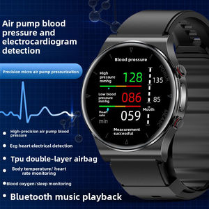Nuevo Reloj Inteligente para Personas Mayores con Bomba de Aire, Mide la Presión Arterial, Personalizable, Grado Médico Clase I, Saludable, Frecuencia Cardíaca, Presión Arterial, Oxígeno en Sangre, ECG, Metal, Silicona - Product Image 1