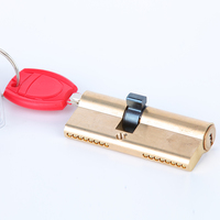 Cilindro de Cerradura de Embutir de Latón Macizo con Perfil Europeo, Apertura Simple y Doble con Llave Computarizada