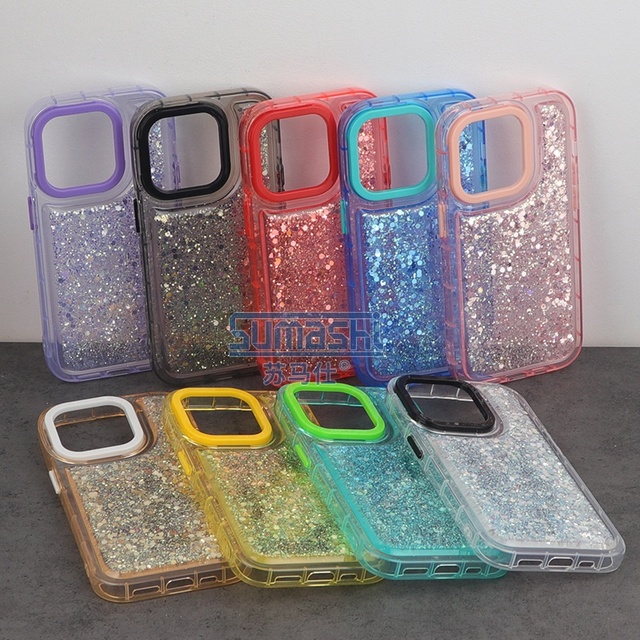 Wholesale Mobile Cell Phone Case Luxury Design Bling Cover for Iphone Xr 11 13 14 Pro Max Glitter Phone Cases