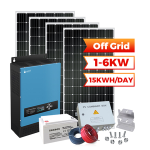 Complete Photovoltaic Portable System <b>Kit</b> 6000 W 3kw 3000w De Placa Planta with Battery and - Product Image 1