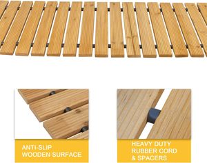 Camino de madera de 8 ', Realife Roll Out Pasarela de cedro de jardín resistente a la intemperie para exterior, patio, <span class=keywords><strong>Playa</strong></span> - Product Image 5