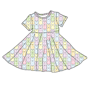 Personalizzato vari stampa manica corta bella ragazza festa abiti causali autunno bambini piroetta vestito da <span class=keywords><strong>4</strong></span> anni a 5 - Product Image 1