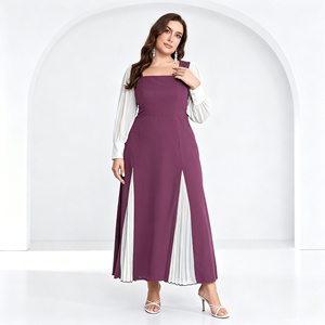Robe Abaya en polyester de haute qualité, couleur unie, pour femmes musulmanes - Vente en gros élégante et personnalisée, luxe - Product Image 4