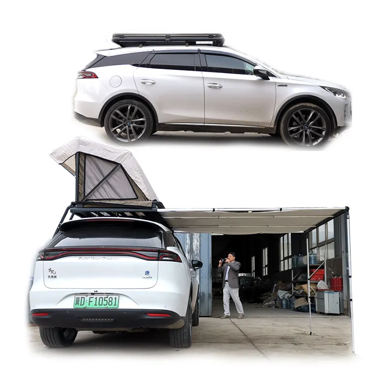 Hot selling high-quality self driving tour waterproof outdoor folding aluminum roof tent hard shell camping tent