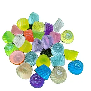Clear Jelly Candy Resin Miniature 3D Colorful Food Cupcake Doll House Model Toys Bracelet Pedants Charms Craft