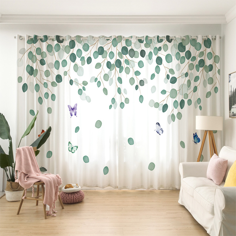 Home Decor Ready Made Curtain Polyester Classic Hotel Curtain Designs 3D print curtain For Living Room