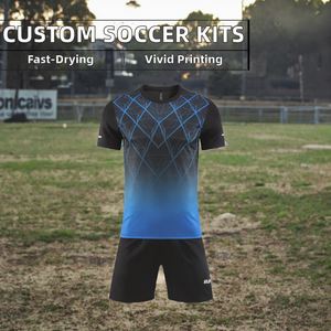 Tùy Chỉnh Mùa Hè Bóng Đá Jerseys Thoáng Khí Nhanh Chóng Khô 100% Polyester Đào Tạo Bộ Cá Nhân Số Logo OEM Dịch Vụ Mới - Product Image 2