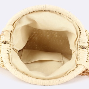 Sac à main vintage en paille tressée, pochette au crochet, mini sac de plage tendance pour femme, intérieur doublé tricoté, mini Strohtasche - Product Image 3