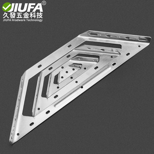 Soportes triangulares de acero inoxidable JiuFa para marcos de estantes de gabinetes, soportes de esquina duraderos - Product Image 3