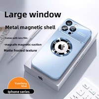 Coque de téléphone magnétique pour PC For 17 PRO, motif animal, grande fenêtre, avec emplacement pour carte SIM