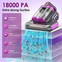 Aspirateur à matelas sans fil avec lumière UV, logo personnalisé, nettoyage UV, pour voiture et maison, 13Kpa