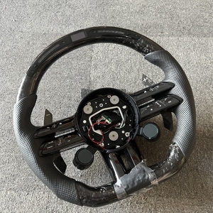 Volante de Cuero y Fibra de Carbono con LED y Botón OLED para <span class=keywords><strong>Mercedes</strong></span> <span class=keywords><strong>Benz</strong></span> <span class=keywords><strong>AMG</strong></span> G63 W212 W222 W213 W205 W211 W204 CLA <span class=keywords><strong>CLS</strong></span> SL500 - Product Image 1