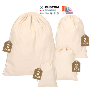 Tùy chỉnh dây kéo bông vải đóng gói quà tặng <span class=keywords><strong>Pouch</strong></span> Dây Kéo Túi vải với in logo thương hiệu - Product Image 1