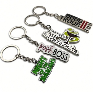 Venta al por mayor de aleación de zinc hierro 2D/3D esmalte suave duro llavero personalizado Logo llaveros recuerdo carta <span class=keywords><strong>Metal</strong></span> llaveros personalizados - Product Image 2