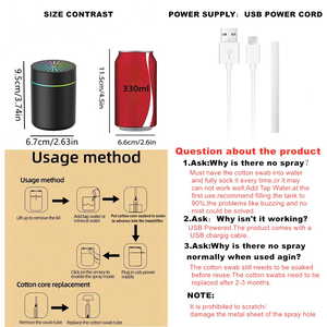 Portable Mini Ultrasonic USB Air <b>Humidifier</b> Colorful LED Light Hotel Office Outdoor Desktop <b>Humidifier</b> Aromatherapy Purifier - Product Image 4