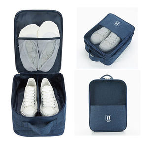 Vente en gros de sac à chaussures étanche en polyester avec fermeture éclair 2 paires sac à chaussures organisateur de sport de voyage - Product Image 4