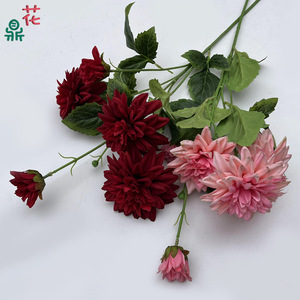 Artificial Dahlia <b>Silk</b> <b>Flower</b> Mixed Colors Realistic Wedding Decoration - Product Image 2