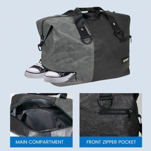 Free Sample Large Custom Logo Waterproof Travel Gym <b>Overnight</b> Weekender Tyvek Men Sports Duffle <b>Bag</b> for Women - Product Image 6