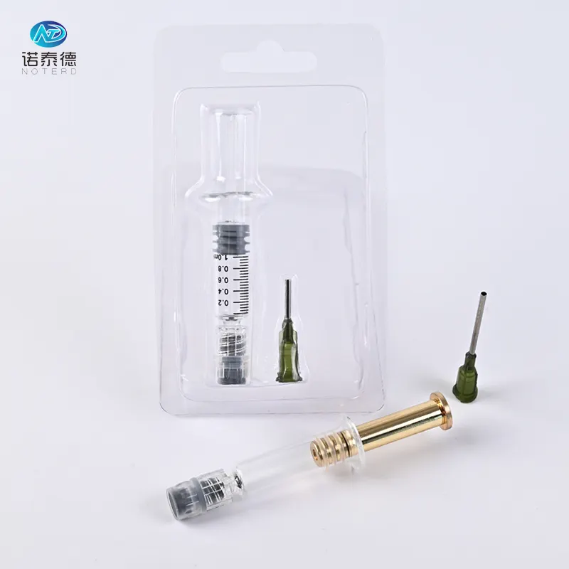 Temizle özelleştirilmiş 1ml plastik paket PET PVC kapaklı Blister paketi