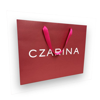 Sacs de Shopping en papier avec poignée de ruban personnalisé, vêtements mat, emballage de Boutique, sacs Cadeaux avec Logo imprimé