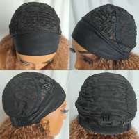 KEMY HAIR Vente en gros de perruques afro crépues de haute qualité, perruques synthétiques bon marché à boucles rebondissantes, perruques à bandeaux fabriquées à la machine pour femmes noires