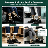 Vente en gros de chaussettes de sport et de loisirs en bambou de qualité supérieure, nouvelle collection printemps, couleur unie, absorbant la transpiration, pour hommes, en boîte