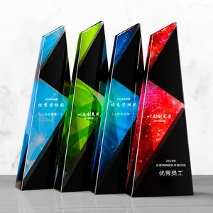 UV-Print Op Maat Gemaakte Kampioen Awards Crystal Trofee Cup Hoge Kwaliteit Crystal K9 Trofee Oem/Odm