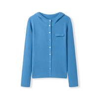 Nouveauté - Cardigan élégant pour femme, respirant, 100% laine, tricot d'automne pour un usage quotidien