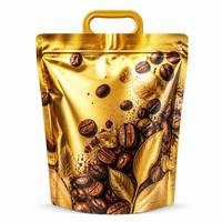 Op maat gemaakte logo aluminiumfolie bedrukte staande voedselverpakking van mylar, hersluitbaar voor koffie, thee en dierenvoer