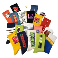 Ücretsiz Mockup hiçbir Minimum sipariş pamuk Oem tasarım baskılı özel Logo ekip spor erkek çorap
