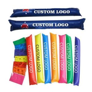 Cheap <b>Customized</b> Pattern Activity Color Printed Waterproof Eco-friendly PE/PVC Cheering Thunder Stick <b>Balloon</b> Custom Logo Free - Product Image 1